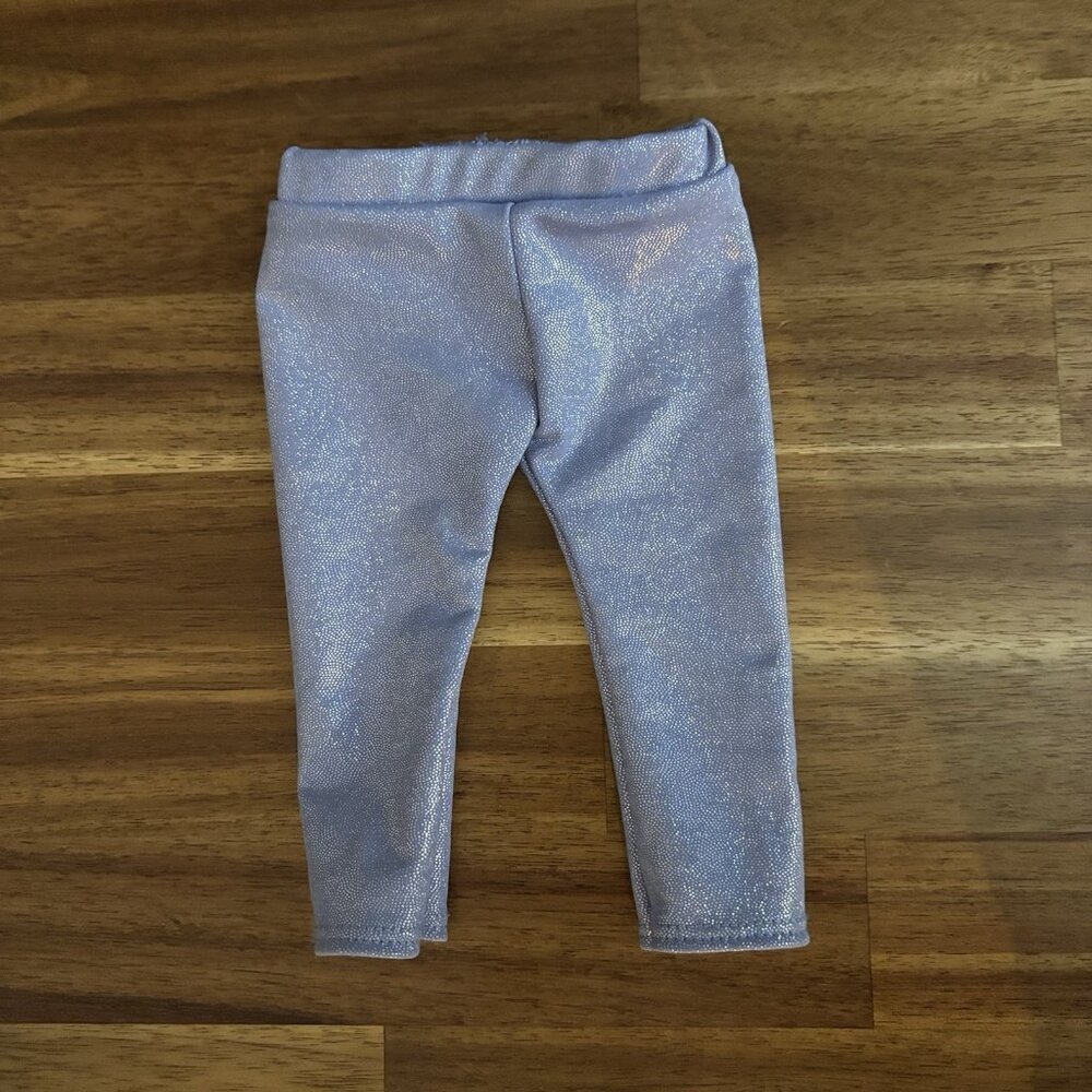 American Girl purple sparkle Leggings pants For 18" doll TWISTED WAISTBAND